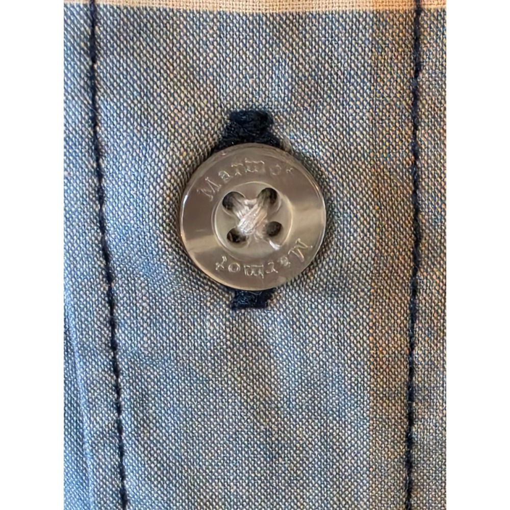 Marmot Mens XL Blue Tan Plaid Short Sleeve Button Down Shirt Outdoor Cotton - Picture 4 of 8